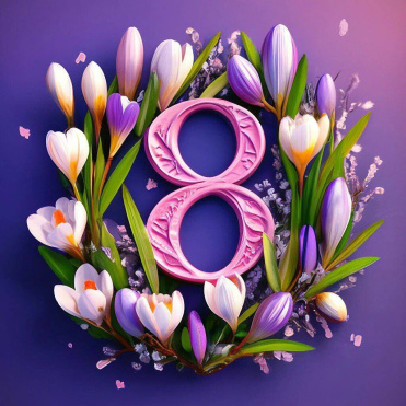 Поздравляем с международным женским днем! С 8 марта! 